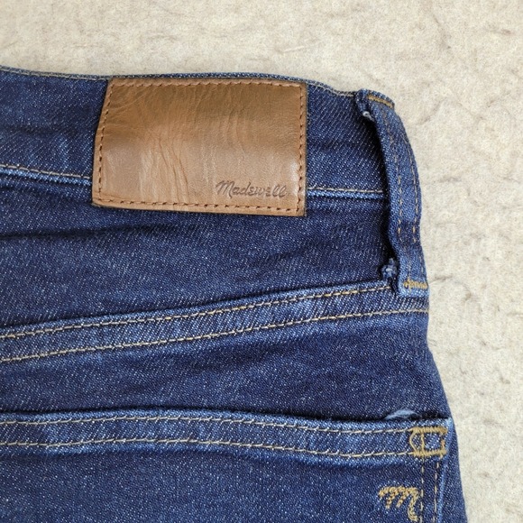 Madewell 9" Mid Rise Skinny Womens 26 Blue Dark Wash Stretch 26x28 - Picture 7 of 12